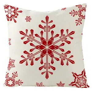 Weihnachten Neujahr benutzer definierte Schneeflocke Muster Kissen bezug Home Outdoor Dekoration Rückenlehne Stuhl Kissen