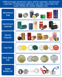 Capsules de vin en aluminium blanc de luxe, directement de l'usine, avec logo personnalisé en feuille d'or <span class=keywords><strong>et</strong></span> capsules colorées en option - Product Image 6