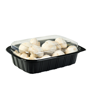 Resgl tái chế rau nấm lưu trữ đưa ra khay nhựa PET container hộp nhựa Nấm bao bì với nắp rõ ràng - Product Image 4