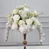 Fleurs artificielles 5D de haute qualité au toucher réel, centres de table modernes de luxe pour mariages et banquets, taille et couleur personnalisables