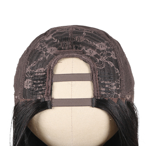 Nueva peluca No dejar cabello humano <span class=keywords><strong>V</strong></span> Parte peluca crudo <span class=keywords><strong>V</strong></span>, parte peluca <span class=keywords><strong>V</strong></span>, parte cutícula alineada pelucas de cabello humano para las mujeres negras - Product Image 2