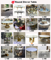 Table de réception ronde en verre blanc, best-seller, grande table de banquet en forme de S, pour les événements hôteliers