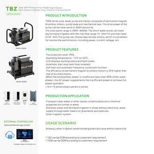 3.7hp 2.8kw 2 인치 PMSM 모터 농업 농장 관개를위한 태양열 자체 프라이밍 관개 워터 펌프 - Product Image 3