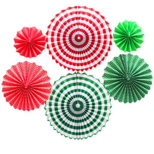 GL Guirlandes en papier à motif rond rouge Décoration <span class=keywords><strong>pour</strong></span> <span class=keywords><strong>anniversaire</strong></span> mariage Graduation Events Accessoires Party Hanging Paper Fans Set - Product Image 6