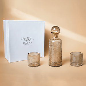 Carafe KALYS Tunis Lella en verre soufflé, bord vintage, pour jus/vin/eau, 1 unité, carton d'exportation sécurisé - Product Image 1