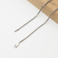 Chaîne pour homme en argent sterling 925, modèle queue de renard, 2 mm, 2,5 mm, 3,5 mm