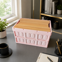 Boîte de rangement murale transparente pliable, organisateur domestique en plastique empilable, caisse de rangement pour placard et armoire, fournisseur