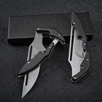 Couteau pliant utilitaire de camping en acier D2 haute dureté, couteau tactique EDC de défense personnelle, couteau de poche de défense personnelle pour l'extérieur