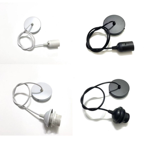 Support de lampe de plafond mural avec câble de <span class=keywords><strong>suspension</strong></span> pour ampoule, type bronze, cordon d'alimentation pour lampe - Product Image 3