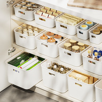 Boîte de rangement rectangulaire en plastique rigide empilable 12L, idéale pour tiroir de bureau, organisateur de cuisine, rangement de collations et cosmétiques – Offre Spéciale