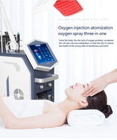 Appareil facial vertical 14-en-1 à microcourant et microdermabrasion H2O2, design en plastique écologique, usage professionnel en salon, garantie 1 an CE ISO