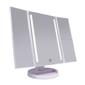 <span class=keywords><strong>Espejo</strong></span> cosmético LED Plegable - <span class=keywords><strong>Espejo</strong></span> tríptico <span class=keywords><strong>de</strong></span> Maquillaje con iluminación - <span class=keywords><strong>Espejo</strong></span> con Pliegues <span class=keywords><strong>de</strong></span> aumentos - Product Image 2