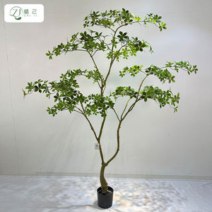 Ficus Artificial <b>Tree</b> 100cm-200cm High Simulation Soft Silk Flowers Round Base Home Decor Wedding Props - Product Image 2