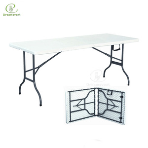 High quality Outdoor Furniture adjustable square folding stackable plastic table for restaurant
