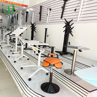 Pupitre roulant avec vérin à gaz réglable, base de chariot médical pour ordinateur portable, idéal pour hôpitaux et cliniques