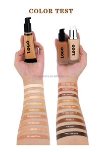 Private Label 24 Stunden lang anhaltende vegane matte flüssige Grundierung Hochwertige wasserdichte Voll abdeckung für Sonnenschutz mittel mit dunkler Haut - Product Image 6