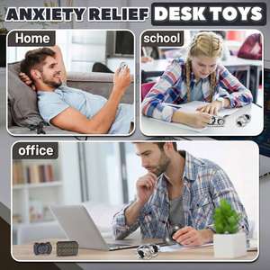Motion Desk Gadgets Metal Fidget Assembly Sliding Spinner Fingertip Stress Relief Utility Tool Eco-Friendly Unisex - Product Image 5
