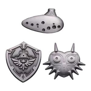 Vente en gros de la légende de <span class=keywords><strong>Zelda</strong></span> Souffle de sauvage Badge en métal Link's Kingdom Tears Shield Pins Magnet Art Logo <span class=keywords><strong>Souvenir</strong></span> Broche Pinn - Product Image 5