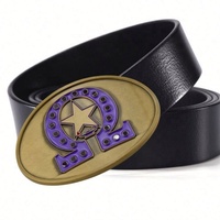 Ceinture homme en cuir pleine fleur lettre S avec logo personnalisé en émail boucles de ceinture 3d