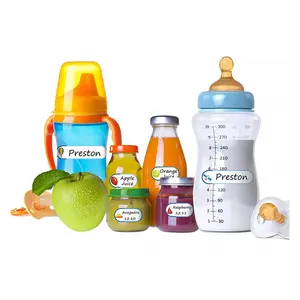 Selbst laminierende wasserdichte Beschriftung Etiketten aufkleber Baby flaschen etiketten für Kindertag stätte und Schule