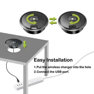 최고 판매자 2024 2 in 1 무선 충전기 15W 고속 무선 충전기 (가구용 USB 포함)