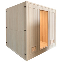 Sauna Uap Basah Rumahan untuk 2 Orang, Sauna Finlandia Hemlock untuk Pemulihan Setelah Berolahraga