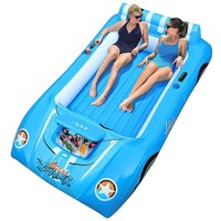 Radeau gonflable double place en PVC pour voiture, modèle LH2024060304, fourni par le fabricant, pour couples, avec glacière intégrée pour piscine et plage