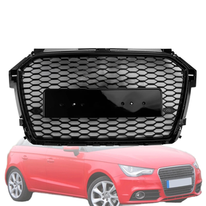 Car <span class=keywords><strong>A1</strong></span> S1 8X Honeycomb Front Grille Air Intake Radiator RS1 Glossy Black Mesh Grill pour <span class=keywords><strong>Audi</strong></span> <span class=keywords><strong>A1</strong></span> S1 2016 2017 2018 2019 - Product Image 1