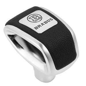 Poignée de levier de vitesse en cuir Brabus, noir et blanc, ergonomique, pour Mercedes-Benz - Product Image 2