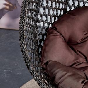 Silla columpio colgante de mimbre con soporte hamaca colgante de mimbre con tapicería adecuada para dormitorio terraza exterior balcón - Product Image 3