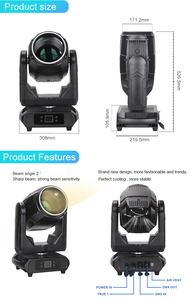 2026 年新款 IP65 防水镁合金 250w LED 模块光束摇头舞台灯，带 LED 环形灯，适用于户外大型 DJ 活动 - Product Image 4