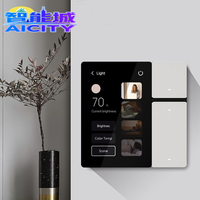 AICITY Nouveau design Écran IPS 3,5 pouces WiFi & Zigbee Télécommande Kit Mini Panneau Intelligent pour Maison Connectée avec Application Tuya et Déverrouillage par Caméra