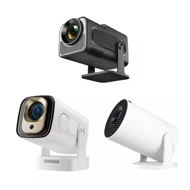 Portable Mini 4K Smart Projector with 200 ANSI Lumens Android 11 OS Home Theater Wireless Built-in Speaker Video Projector