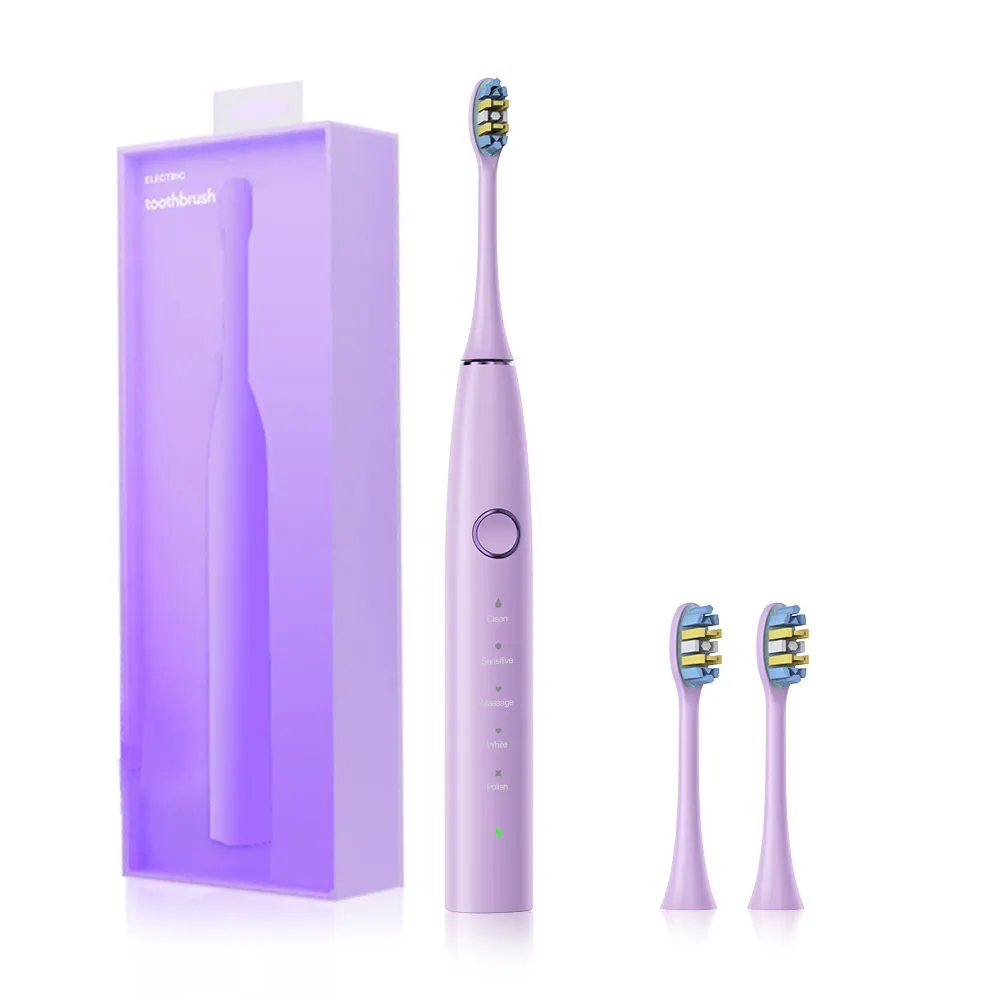 Inteligente Automático 5 cabezales de cepillo de dientes Cepillo Blanqueamiento dental Cepillo de dientes eléctrico sónico