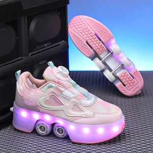 Nouvelles chaussures de sport respirantes à <span class=keywords><strong>LED</strong></span> pour garçons et filles, patins à roulettes, chaussures de sport pour enfants avec semelle extérieure en TPR pour l'hiver/le printemps - Product Image 2
