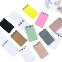 Bloc-notes portable A7 avec reliure spirale et couverture en PP, cadeau de haute qualité, carnet de poche, cahier de notes, 80 feuilles