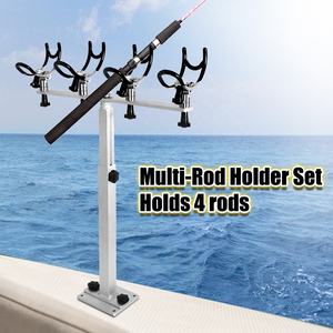 Acessórios de barco Pesca <span class=keywords><strong>Rod</strong></span> Holder V-shaped PVC Mergulhado 4 Tubo Ajustável Forma Fio De Alumínio Boat <span class=keywords><strong>Rod</strong></span> Holder para Yacht - Product Image 5