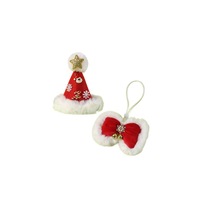 Zoyi Pet – Ensemble de décoration de Noël pour animaux de compagnie : chapeau en peluche, collier en velours avec nœud, flocon de neige, étoile et clochette, réglable pour chiens et chats