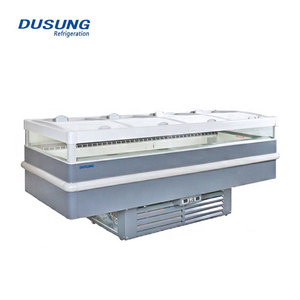 Commercial double compresseur supermarché libre-service promotion vitrine congélateur d'île deli affaire réfrigérateur - Product Image 1