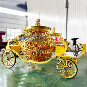 Carrosse électrique royal en forme de citrouille, carrosse doré, transport spécial, carrosse de luxe pour mariage, carrosse de Cendrillon - Product Image 4