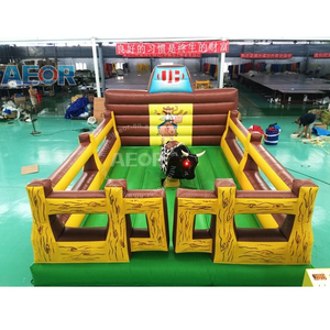 Château <span class=keywords><strong>gonflable</strong></span> <span class=keywords><strong>professionnel</strong></span> pour enfants avec taureau mécanique, en PVC, souffleur gratuit, installation facile, garantie 3 ans - Product Image 4