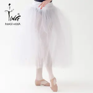 Оптовая продажа, удлиненная балетная юбка-пачка на заказ для взрослых, юбка-пачка для выступлений на сцене