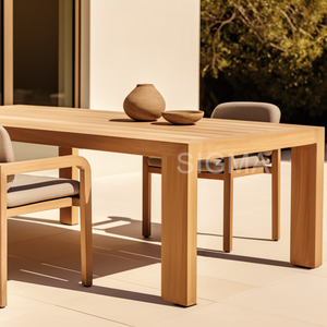 Set di mobili da giardino set da giardino patio tavolo da pranzo set da giardino divani e set da pranzo teak chaise lounge a prova di acqua - Product Image 3