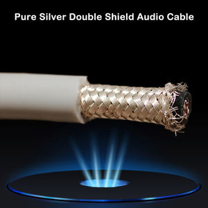 YIVO XSSH 99.999 5N OCC argent pur 9mm 2 Core 22AWG bricolage câble de Signal Audio HiFi haute densité <span class=keywords><strong>Double</strong></span> <span class=keywords><strong>couche</strong></span> argent paire torsadée - Product Image 2