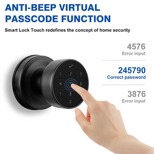 Serrures de <span class=keywords><strong>porte</strong></span> intelligentes en gros pour usine avec sonnette, <span class=keywords><strong>verrouillage</strong></span> <span class=keywords><strong>automatique</strong></span> à la fermeture, serrure électronique noire pour la maison - Product Image 3