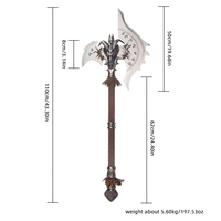 Popular 110cm 6,5 kg World of Warcraft Lich King Shadowmourne hacha de batalla para colección de Cosplay