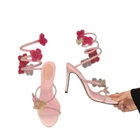 Chaussures à talons hauts pour femmes, vente en gros, chaussures décontractées d'été tendance pour femmes, sandales pointues personnalisées pour femmes