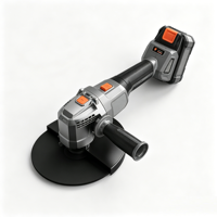 Meuleuse d'angle et machine de découpe professionnelle sans balais à batterie 125 mm avec roues de 9500 tr/min pour le conditionnement des surfaces
