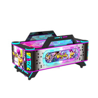 Équipement de jeu d'arcade en métal, best-seller à l'exportation, jeux de hockey aérien pour enfants à deux joueurs, en boîte en bois, avec des personnages célèbres, pour 6 ans et plus