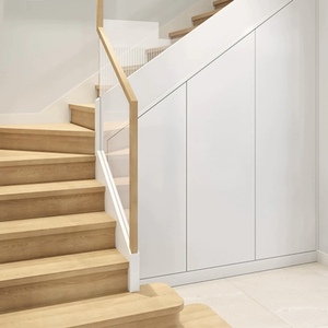 <span class=keywords><strong>Escalera</strong></span> Flotante Recta Moderna de <span class=keywords><strong>Madera</strong></span> Sólida para Exteriores con Barandillas de Vidrio, Cuarto de Almacenamiento, Personalizable en Tamaño <span class=keywords><strong>y</strong></span> Color, Ecológica - Product Image 4